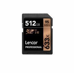 Lexar LSD512CBEU633 - 512GB  Professional 633x UHS-1 Class 10 SD Card