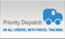 Same day dispatch on all orders with parcel tracking