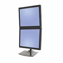 Ergotron DS Series DS100 Dual Monitor Desk Stand, Vertical 61 cm [24"] Black 