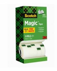 3M 7100026965 stationery tape 33 m Acrylic Transparent 14 pc[s] 