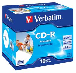 Verbatim CD-R AZO Wide Inkjet Printable 700 MB 52x 10 pc[s] 