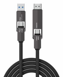 4smarts 549240 USB cable USB4 Gen 3x2 1.5 m USB C 40 Gbit/s 240 W Black 
