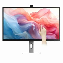 ALOGIC 32C4KPDWT computer monitor 81.3 cm [32"] 3840 x 2160 pixels 4K Ultra HD LED Touchscreen Multi-user Black, Silver 