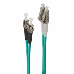 ALOGIC 3m LC-ST 40G/100G Multi Mode Duplex LSZH Fibre Cable 50/125 OM4 