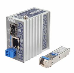 AMG 100Mb 60/90W PoE Industrial - Grade Mini Media Converter - Warranty: 99M