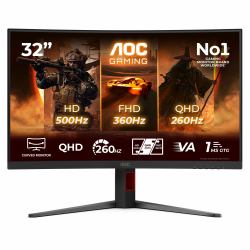 AOC G4 CQ32G4ZA computer monitor 80 cm [31.5"] 2560 x 1440 pixels Quad HD LED Black, Red 