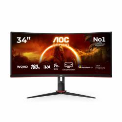 AOC G2 CU34G2XP computer monitor 86.4 cm [34"] 3440 x 1440 pixels UltraWide Quad HD LED Black, Red 