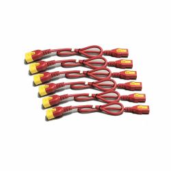 APC Power Cord Kit [6 ea], Locking, C13 to C14, 1.8m, Red 