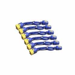 APC Power Cord Kit [6 ea], Locking, C19 to C20, 1.2m, Blue 