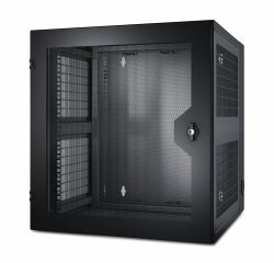 APC NetShelter 13U Wallmount Rack Cabinet Vented Door Double Hinged Server Depth 