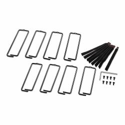 APC NetShelter Cable Management, Vertical Cable Manager, Rings, for NetShelter 750 and 800mm W Enclosures, Set of 8, 76 x 19 x 203 mm 