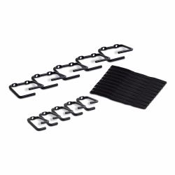 APC NetShelter Cable Management, Rings, Set of 5 small and 5 large, Black 
