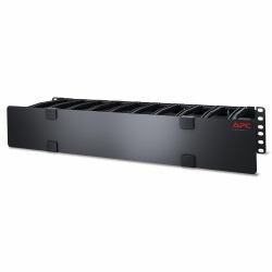 APC NetShelter Cable Management, Horizontal Cable Manager, 2U, with Cable Tie, Single Side with Cover, 482 x 89 x 165 mm 