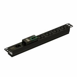 APC Easy Rack PDU, Metered, 1U, 1 Phase, 3.7kW, 230V, 16A, 8 x C13 outlets, IEC60320 C20 inlet 