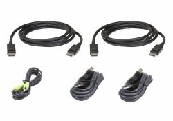 ATEN USB DisplayPort Dual Display Secure KVM; 1,8M USB DisplayPort Dual Display 