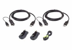 ATEN 1.8M USB Universal Dual Display Secure KVM Cable Kit 
