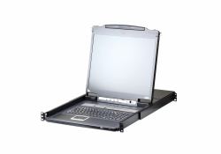 ATEN 16-Port 19" LCD KVM Switch Over IP [USB - PS/2 VGA] with USB Peripheral port 