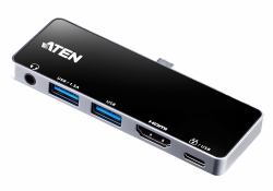 ATEN USB-C Travel Dock with Power Pass-Through 