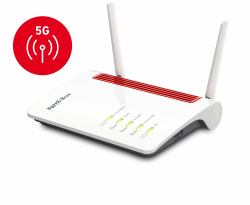 Box FRITZ! 6850 5G wireless router Gigabit Ethernet Dual-band [2.4 GHz / 5 GHz] Black, Red, White 