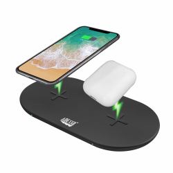 Adesso AUH-1040 mobile device charger Headset, Smartphone, Smartwatch Black USB Wireless charging Fast charging Indoor 