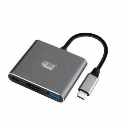 Adesso AUH-4010 laptop dock/port replicator USB 3.2 Gen 1 [3.1 Gen 1] Type-C Grey 