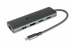 Alcasa HUB-C001A interface hub USB Type-C 5000 Mbit/s Anthracite 