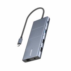 Anker Innovations A83880A1 interface hub USB Type-C 10000 Mbit/s Grey 