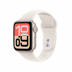 Apple Watch SE [3nd generation] SE 3 GPS + Cellular 40mm Starlight Aluminium Case with Starlight Sport Band - S/M 
