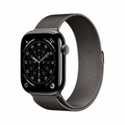 Apple Watch Series 11 GPS + Cellular 46mm Slate Titanium Case with Slate Milanese Loop - M/L 