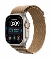 Apple Watch Ultra 4 GPS + Cellular 49mm Natural Titanium Case with Desert Alpine Loop - M 