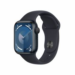 Apple Watch Series 9 GPS 41mm Midnight Aluminium Case w/ Midnight Sport Band - S/M 
