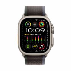 Apple Watch Ultra 2 GPS + Cellular, 49mm Titanium Case w/ Blue/Black Trail Loop - M/L 