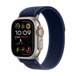 Apple Watch Ultra 2 GPS + Cellular 49mm Natural Titanium Case with Blue Trail Loop - S/M 