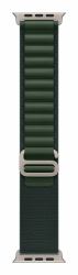 Apple 49mm Dark Green Alpine Loop - Large - Natural Titanium Finish 