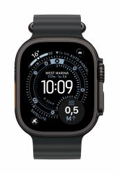 Apple 49mm Navy Ocean Band - Black Titanium Finish 