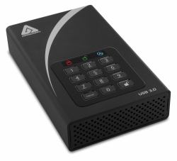 Apricorn Aegis Padlock DT external hard drive 6 TB USB Type-A 3.2 Gen 1 [3.1 Gen 1] Black 