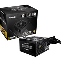 ASRock CL-750G 750W ATX Power Supply Unit, 80 PLUS GOLD Certified, 120mm Golf-Blade Fan, High Efficiency PSU