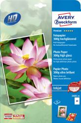 Avery Premium Inkjet, A4, 300g White High-gloss 