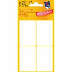 Avery Manual Labels, White, 54 x 35 mm 