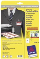 Avery L4728-20 identity badge/badge holder Paper 160 pc[s] 