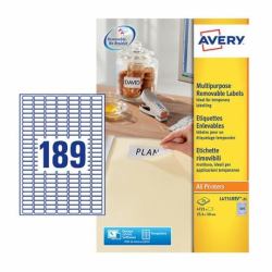 Avery White Removable Mini Labels 