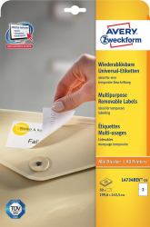 Avery White Multipurpose Labels, Removable 