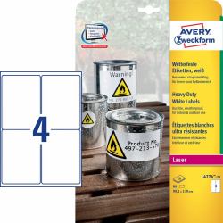 Avery White Heavy Duty Laser Labels 