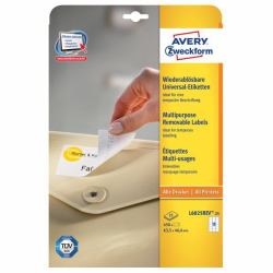 Avery White Multipurpose Labels, Removable 
