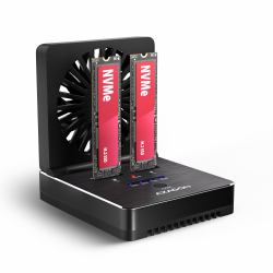 Axagon ADSA-M2C22 USB-C 20Gbps Dual M.2 NVMe & SATA SSD Docking and Cloning Station 