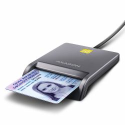 Axagon CRE-SM3T USB-A Smart / ID card Flat Reader 