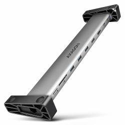 Axagon HMC-10HLS, USB 5Gbps hub, 4x USB-A, HDMI 4k/60Hz, RJ-45, SD/microSD, PD 100W 