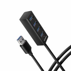 Axagon HUE-M1AL 4x USB 3.2 Gen 1 MINI hub, metal, 1.2m USB-A cable 