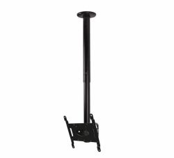 B-Tech Telescopic Universal Flat Screen Ceiling Mount with Tilt [VESA 200 x 200] - 0.6m to 1m Ø50mm Pole 