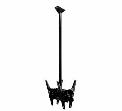 B-Tech Back-to-Back Universal Flat Screen Ceiling Mount with Tilt [VESA 400] - 1m Ø50mm Pole 